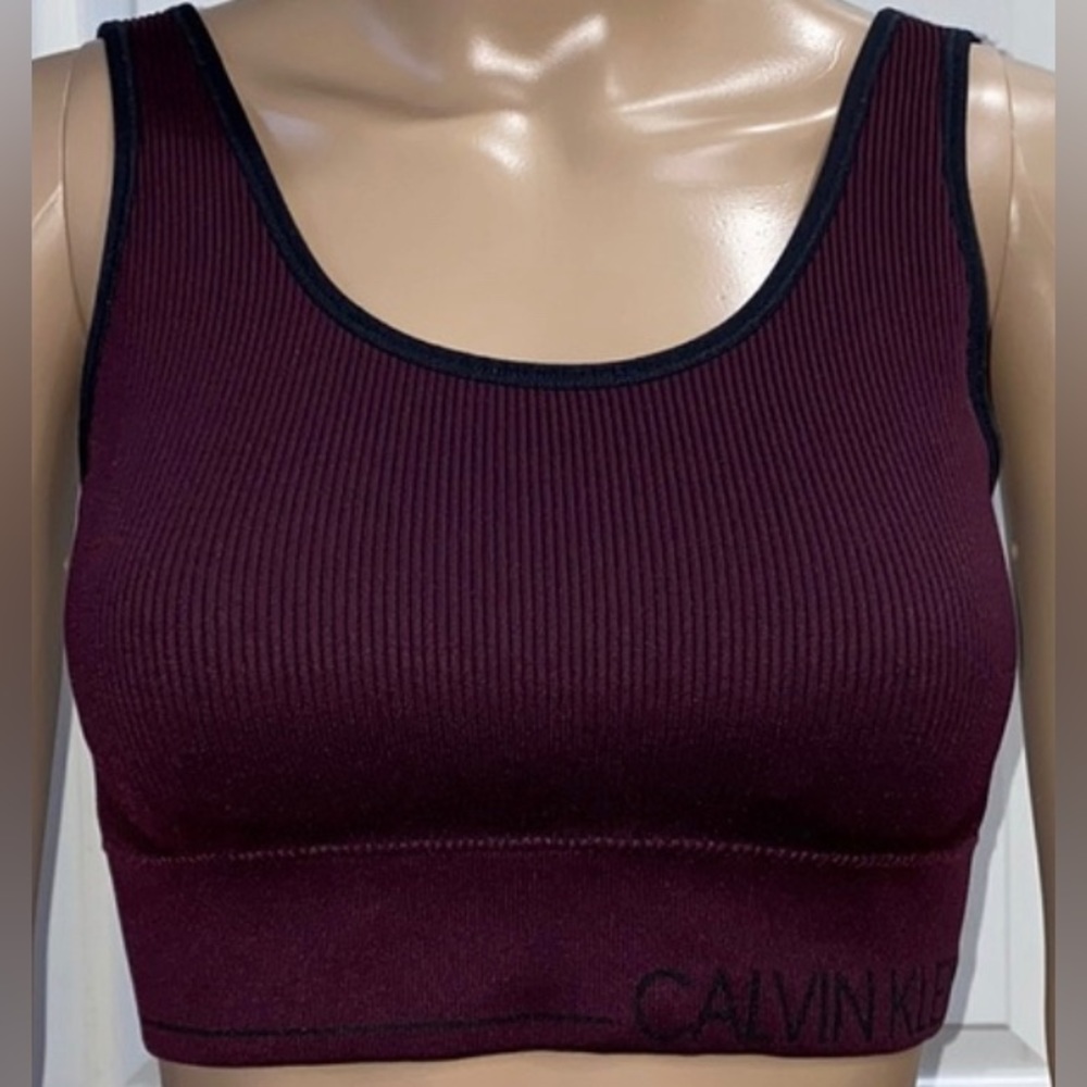 Calvin Klein Performance Ribbed Longline Sports Bra Tank Top